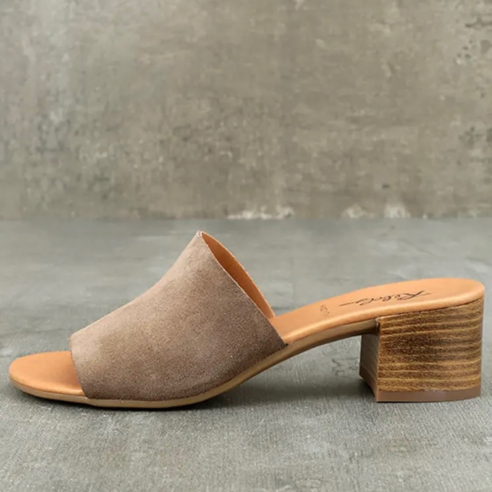 Rebels Dia Suede Leather Mules - Size 40